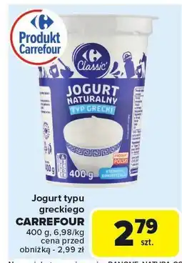 Carrefour Jogurt typu greckiego Carrefour oferta