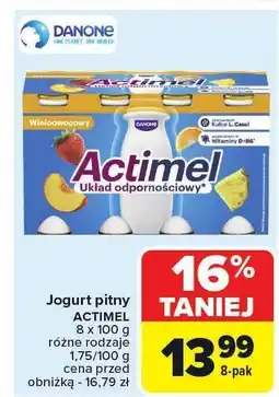 Carrefour Jogurt pitny Actimel Danone oferta