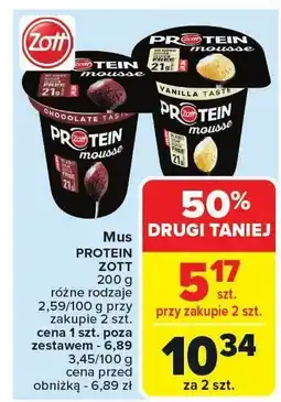 Carrefour Mus Protein Zott oferta