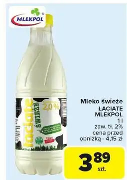 Carrefour Mleko świeże łaciate Mlekpol oferta