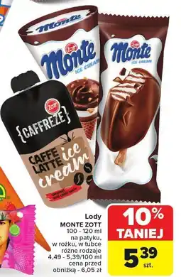 Carrefour Lody Monte Zott na patyku oferta