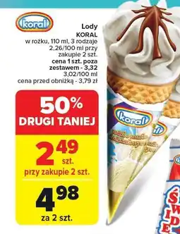 Carrefour Lody w rożku Koral oferta
