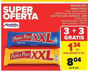 Carrefour Wafelek Prince Polo XXL oferta