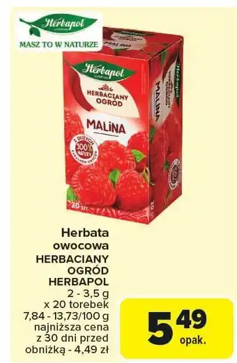 Carrefour Market Herbata owocowa Herbapol oferta