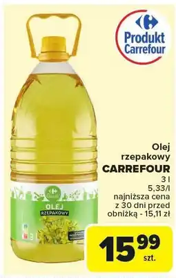 Carrefour Market Olej rzepakowy Carrefour oferta