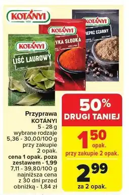 Carrefour Market Przyprawa Kotanyi oferta