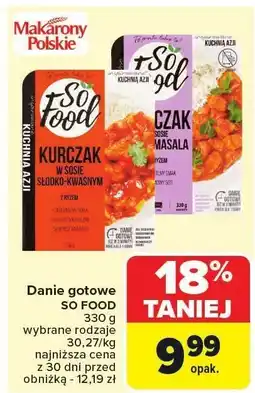 Carrefour Market Danie gotowe kurczak/czak masala So Food oferta