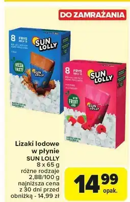 Carrefour Lizaki lodowe w płynie Sun Lolly oferta