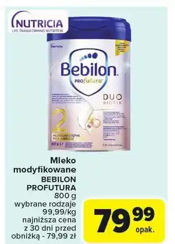 Carrefour Market Mleko modyfikowane BEBILON PROFUTURA DUO oferta