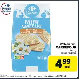 Globi Wafelki mini o smaku śmietankowym Carrefour Classic oferta