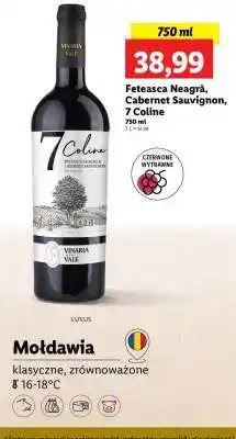 Lidl Feteasca Neagră, Cabernet Sauvignon, 7 Coline oferta