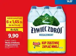 Lidl ŻYWIEC ZDRÓJ Woda źródlana niegazowana oferta