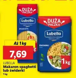 Lidl Lubella Makaron spaghetti lub świderki oferta