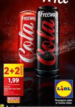 Lidl Freeway Cola lub Cola Zero oferta