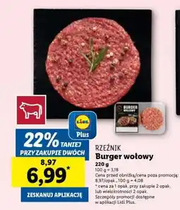 Lidl RZEŹNIK Burger wołowy oferta