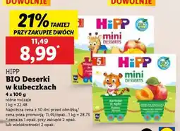 Lidl HIPP BIO Deserki w kubeczkach oferta