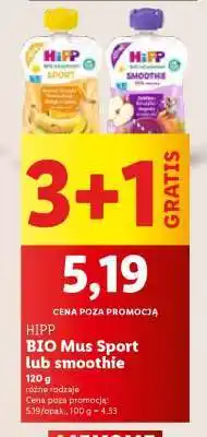 Lidl HIPP BIO mus Sport lub smoothie oferta