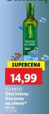 Lidl KUJAWSKI Olej lniany tłoczony na zimno oferta