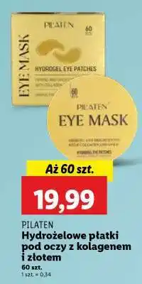 Lidl PILATEN Hydrożelowe płatki pod oczy z kolagenem i złotem oferta
