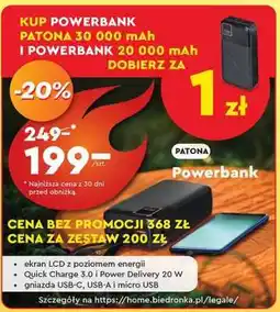 Biedronka PATONA Powerbank oferta