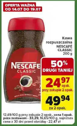 Carrefour Kawa rozpuszczalna nescafé classic oferta