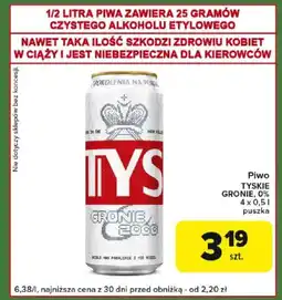 Carrefour Piwo tyskie gronie, 0% oferta