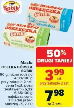 Carrefour Masło Osełka Górska Sobik 80g oferta