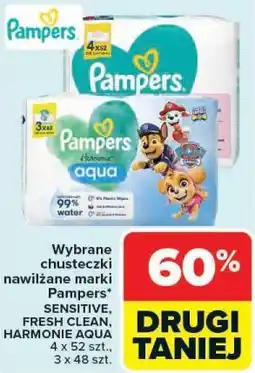 Carrefour Chusteczki nawilżane marki Pampers oferta