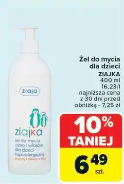 Carrefour Żel do mycia dla dzieci ZIAJA oferta