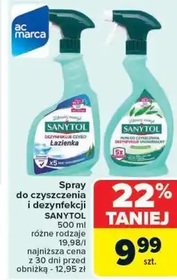 Carrefour Środek do czyszczenie dezynfekcji Sanytol oferta