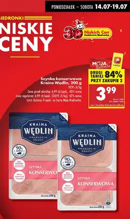 Biedronka Szynka konserwowa Kraina Wędlin oferta