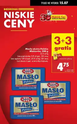 Biedronka Masło ekstra polskie Mlekovita oferta