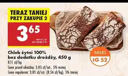 Biedronka Chleb żytni 100% bez dodatku drożdży Biedronka oferta