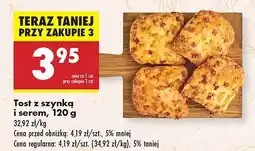 Biedronka Tost z szynką i serem Biedronka oferta