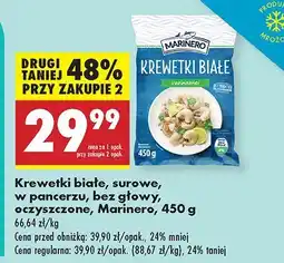 Biedronka Krewetki białe surowe w pancerzu bez głowy Marinero oferta