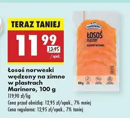 Biedronka Łosoś norweski wędzony na zimno w plastrach Marinero oferta