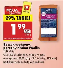 Biedronka Boczek wędzony parzony Kraina Wędlin oferta