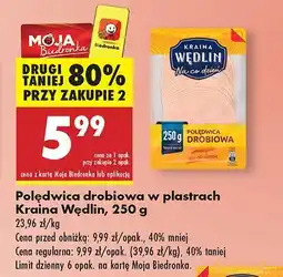 Biedronka Polędwica drobiowa w plastrach Kraina Wędlin oferta