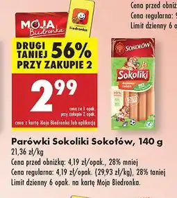 Biedronka Parówki Sokoliki Sokołów oferta