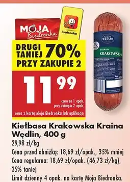 Biedronka Kiełbasa Krakowska Kraina Wędlin oferta