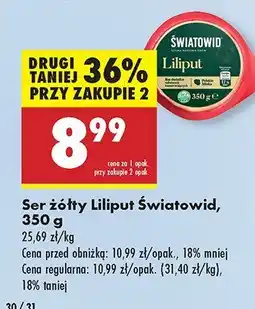 Biedronka Ser żółty Liliput Światowid oferta