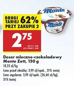 Biedronka Deser mleczno-czekoladowy Monte Zott oferta