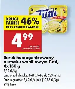 Biedronka Serek homogenizowany o smaku waniliowym Tutti oferta