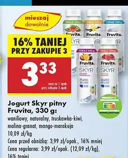 Biedronka Jogurt Skyr pitny Fruvita oferta