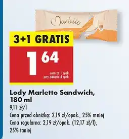 Biedronka Lody Marletto Sandwich oferta
