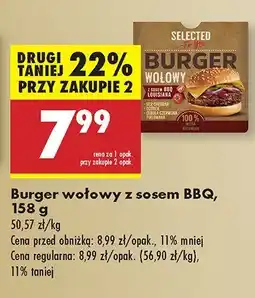 Biedronka Burger wołowy z sosem BBQ Selected oferta