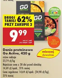 Biedronka Danie proteinowe Go Active różne rodzaje oferta