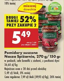 Biedronka Pomidory suszone Nasza Spiżarnia oferta