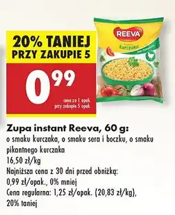 Biedronka Zupa instant Reeva oferta