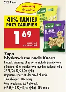 Biedronka Zupa błyskawiczna nudle Knorr oferta
